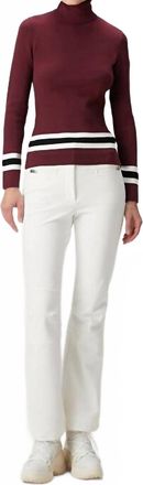 Fusalp Judith Turtleneck Sweater In Acajou/neige