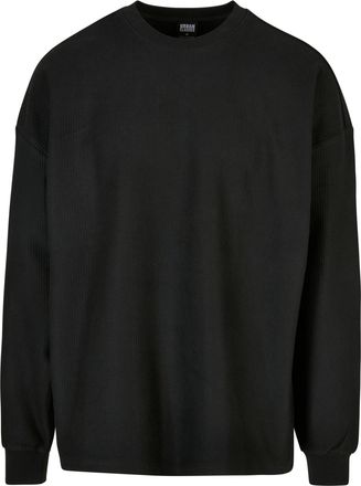 Urban Classics Heren Geribd Badstof Boxy Sweatshirt (Zwart)