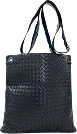 Bottega Veneta Pre-owned Intrecciato Schoudertas - Dames - Vintage Schoudertas - Zwart - ONE Size - Leer - Vintage