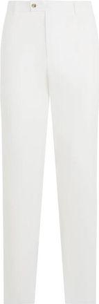 Philipp Plein Linnen Joy Fit Broek - Heren - Chinos - Wit - 3XL - Linnen - Broeken