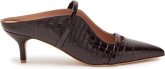 Malone Souliers Maureen 45 Crocodile-effect Leather Mules - Brown - 39 (IT39 / UK6)