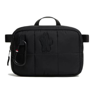 Moncler Handbags, female, Black, Size: ONE SIZE Quilted Nylon Shoulder Bag