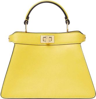Fendi Yellow Peekaboo Small Satchel