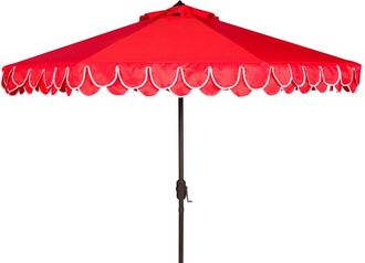 Safavieh UV Resistant Elegant Valance 9 Auto Tilt Umbrella
