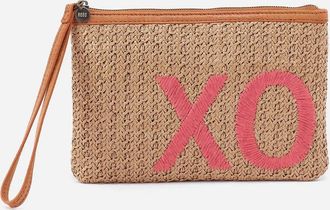 Hobo Womens Xoxo Straw Pouch Wristlet In Meadow Rose