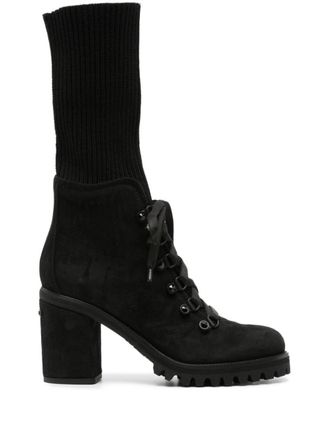 Le Silla St. Moritz 90mm suede boots - Black