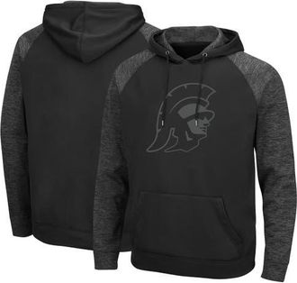 Colosseum Mens Colosseum USC Trojans Blackout 3.0 Tonal Raglan Pullover Hoodie at Nordstrom, Size Medium