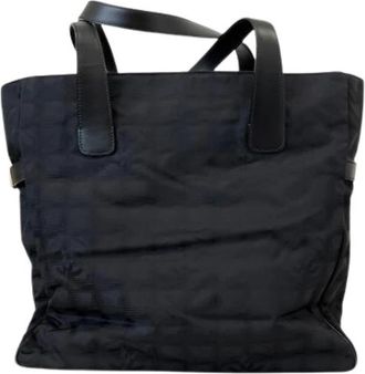Chanel Pre-owned New Travel Line Canvas Tote Bag - Dames - Vintage Shopper - Zwart - ONE Size - Nylon - Vintage