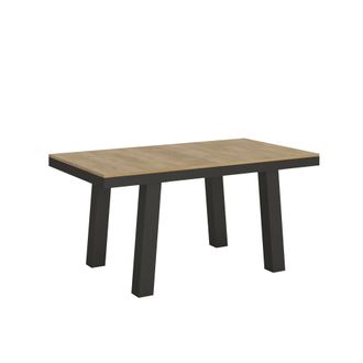 Itamoby Tavolo Allungabile 90x160/264 Cm Bridge Evolution Quercia Natura Telaio Antracite