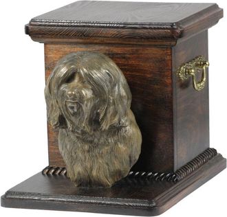 OEM Terrier Tibetano - Urna Para Cenizas De Perro Con Estatuilla, Elegante Urna Para Perro, Urna &Uacute;nica Con Busto De Perro De Art-dog