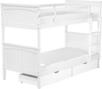 Beliani Cama para niños de madera blanco 90x200