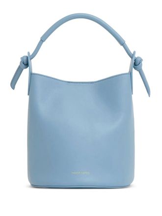 Mansur Gavriel mini Fortuna bucket bag - women - Calf Suede/Calf Leather - One Size - Blue