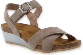 Naot Throne Wedge Sandal in Almond Suede at Nordstrom, Size 10Us