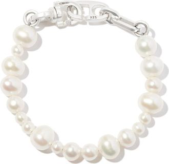 M. Cohen Silver-Tone Reidak Pearl Bracelet - Mens - Silver/Pearl