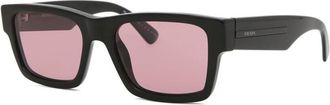 Prada Pink Rectangular Mens Sunglasses PR 25ZS 1AB05Z 56