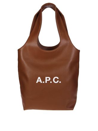 A.P.C. Brown Small Tote With Cut-Out Handle