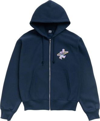 St&uuml;ssy Dot Surf Puff Print Zip Hoodie Navy 1975195-NAVY