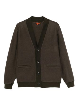 Barena Cardigan con bottoni e scollo a V - Verde