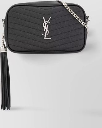 Saint Laurent cross-body bags with chain strap and chevron pattern