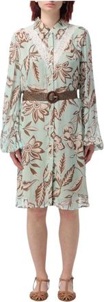 Liu Jo Dames, Jurken, Groen, Maat: 2XS Viscose