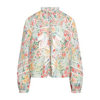 Farm Rio Rendeira Cutwork Long Sleeve Blouse - female - FARM Rio - Blouses - Multicolor - XS - Blouses & Shirts