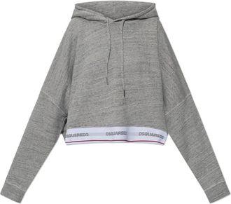 Dsquared2 Hoodie - Dames - Hoodies - Grijs - S - Katoen - Hoodies & sweatvesten