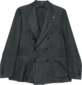 Tagliatore Double-Breasted Peak-Lapel Blazer