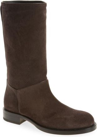 The Row Nobilis Suede Riding Boot in Moka at Nordstrom, Size 38.5