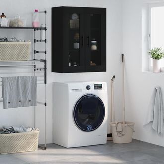 vidaXL Armario De Pared Negro 69,5x34x90 Cm Vidaxl