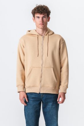 Perform Collection Relaxed Zip Hoodie - Beige