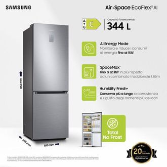 Samsung Frigo Combi 185cm X 60cm Clase C Samsung Rb34c775cs9/ef 344 L Pan