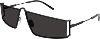 Saint Laurent Ladies Black Rectangular Sunglasses SL606 001