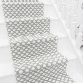 Runrug Stair Runner Carpet for Staircases - Soft & Comfy, 9mm - Honeycomb in Grey | Size: 60 cm x 570 cm