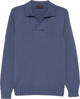 Dell'Oglio Poloshirt met kraag - Blauw