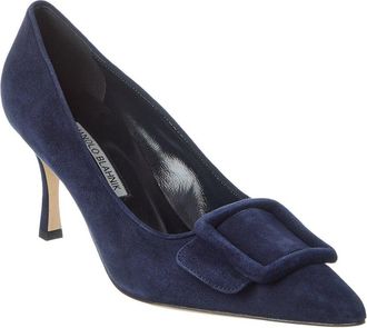 Manolo Blahnik Maysale 70 Suede Pump