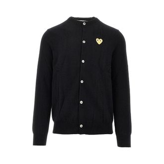 Comme Des Gar&ccedil;ons Wool cardigan with Heart patch Man M