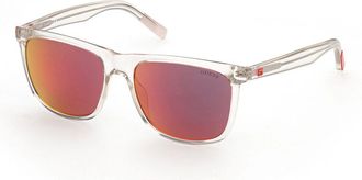 Guess GU00024 41U Mens Sunglasses Clear Size 56