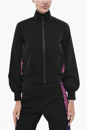 Off-white ATHLEISURE Track Sweatshirt with Front Zip and Logo Side Ban size S