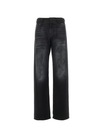 Maison Margiela Black Washed Straight Fit Jeans