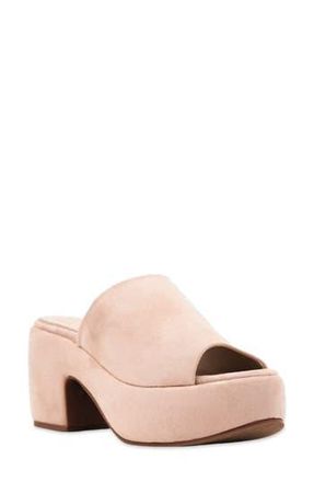 Shushop Gypsy Platform Slide Sandal in Beige Suede at Nordstrom Rack, Size 10