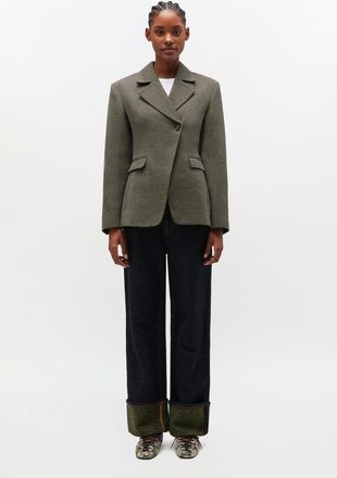 Ganni Green Mouline Blazer