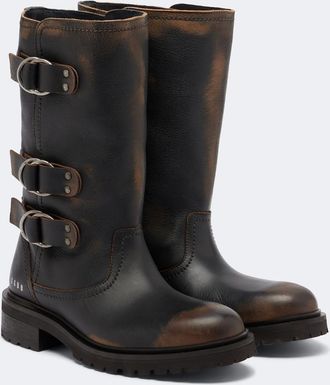 Golden Goose Botas biker Kurt de piel