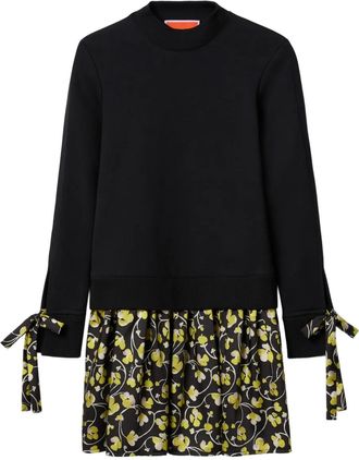 La DoubleJ Sporty mini-jurk met strikdetail - Zwart