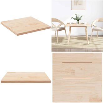 vidaXL Piano del tavolo 70x70x2,5 cm in legno massello di pino quadrato - Piano in legno - Tavolo in pino