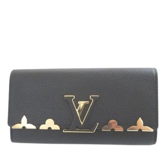 Louis Vuitton Pre-owned Wallets, female, Black, Size: ONE SIZE Pre-owned Taurillon Capucines Wallet