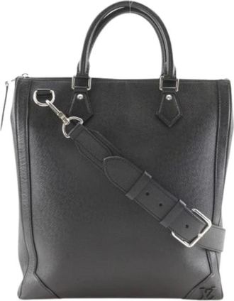 Louis Vuitton Pre-owned Tote Bags, male, Black, Size: ONE SIZE Pre-owned Taiga Tote Bag