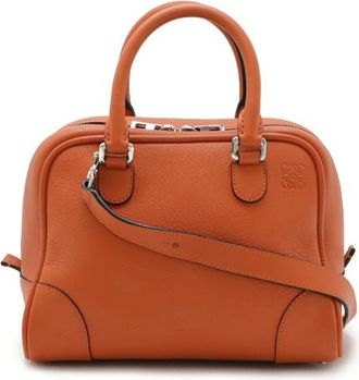 Loewe Pre-owned Handbags, female, Orange, Size: ONE SIZE Pre-owned Leather handbags