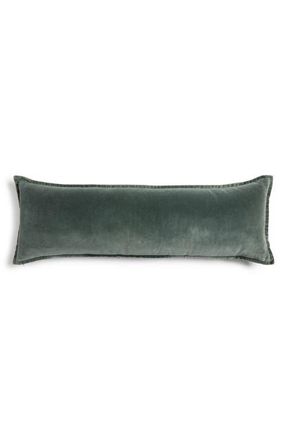 Nordstrom Velveteen Bolster Pillow in Green Tree at Nordstrom