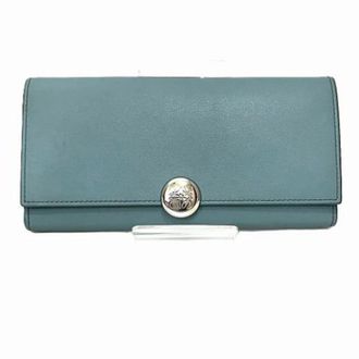 Loewe Tweedehands leren portemonnees - Dames - Pre-owned - Blauw - Maat: ONE Size Leer