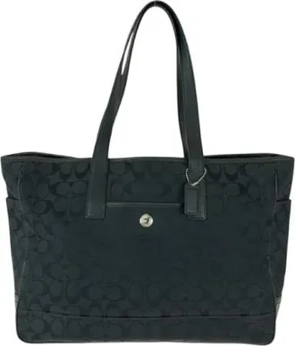 Coach Pre-owned Handbags, female, Black, Size: ONE SIZE Pre-owned Canvas Handbag